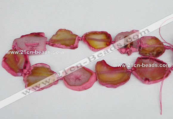 CNG1613 15.5 inches 25*35mm - 30*45mm freeform agate gemstone beads