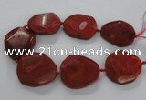 CNG1628 15.5 inches 40*45mm - 45*50mm faceted freeform agate beads