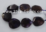 CNG1629 15.5 inches 40*45mm - 45*50mm faceted freeform agate beads