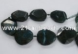 CNG1630 15.5 inches 40*45mm - 45*50mm faceted freeform agate beads