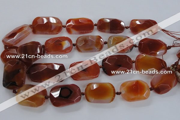 CNG1634 15.5 inches 25*35mm - 25*40mm faceted freeform agate beads