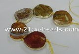 CNG1637 8 inches 40*45mm - 45*50mm freeform agate beads