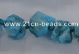 CNG1641 15.5 inches 13*18mm - 18*25mm nuggets plated druzy agate beads