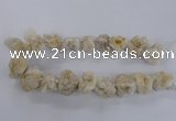 CNG1644 15.5 inches 18*25mm - 22*30mm nuggets plated druzy agate beads