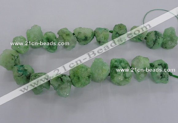 CNG1646 15.5 inches 18*25mm - 22*30mm nuggets plated druzy agate beads