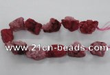 CNG1649 15.5 inches 22*30mm - 25*45mm nuggets plated druzy agate beads