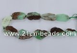CNG1655 15.5 inches 20*30mm - 30*35mm freeform australia chrysoprase beads