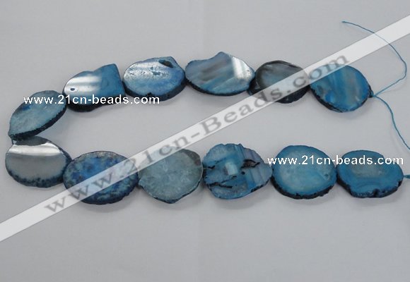 CNG1657 15.5 inches 25*30mm - 30*35mm freeform druzy agate beads