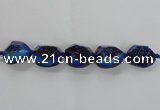 CNG1660 8 inches 20*25mm - 25*30mm freeform plated druzy agate beads