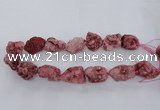 CNG1666 15.5 inches 18*25mm - 22*30mm nuggets plated druzy agate beads