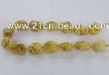 CNG1667 15.5 inches 18*25mm - 22*30mm nuggets plated druzy agate beads