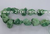 CNG1671 15.5 inches 22*30mm - 25*45mm nuggets plated druzy agate beads