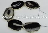 CNG1675 8 inches 35*35mm - 40*55mm freeform druzy agate beads