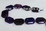 CNG1681 15.5 inches 30*40mm freeform agate gemstone beads wholesale