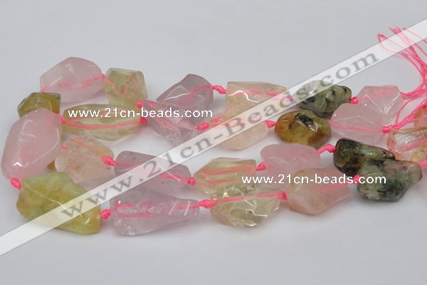 CNG1710 15.5 inches 15*20mm - 18*35mm nuggets mixed quartz beads