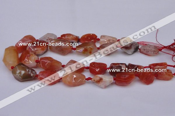 CNG1711 15.5 inches 15*20mm - 20*30mm nuggets red agate beads