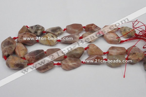 CNG1714 15.5 inches 15*20mm - 20*30mm nuggets sunstone beads