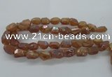 CNG1798 13*18mm - 15*20mm faceted nuggets plated quartz beads