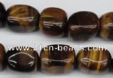 CNG18 15.5 inches 12*17mm nuggets yellow tiger eye gemstone beads