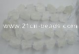 CNG1820 15.5 inches 20*25mm - 25*30mm nuggets white crystal beads