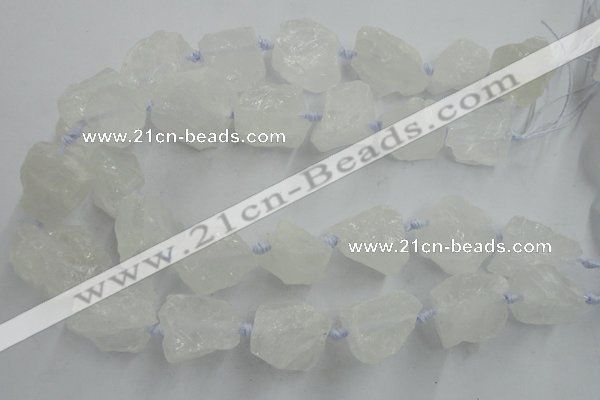 CNG1820 15.5 inches 20*25mm - 25*30mm nuggets white crystal beads