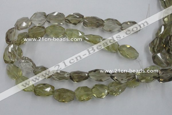 CNG1827 15.5 inches 15*20mm - 18*25mm faceted nuggets lemon quartz beads