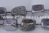 CNG2000 15.5 inches 8*12mm - 10*15mm nuggets plated quartz beads