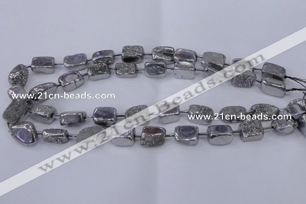 CNG2000 15.5 inches 8*12mm - 10*15mm nuggets plated quartz beads