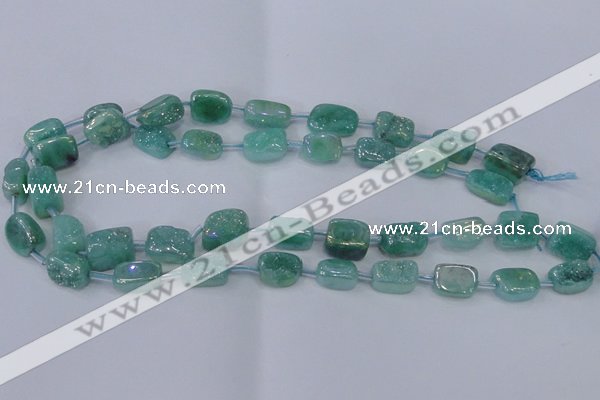 CNG2003 15.5 inches 8*12mm - 10*15mm nuggets plated quartz beads