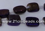 CNG2005 15.5 inches 8*12mm - 10*15mm nuggets plated quartz beads