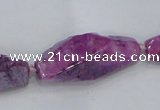 CNG2008 15.5 inches 10*14mm - 12*38mm nuggets plated quartz beads