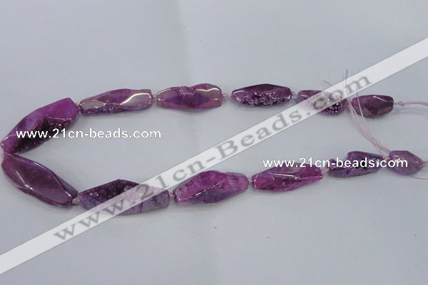 CNG2008 15.5 inches 10*14mm - 12*38mm nuggets plated quartz beads