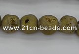 CNG2011 15.5 inches 8*10mm - 10*14mm nuggets plated druzy agate beads