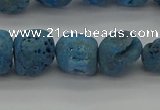 CNG2015 15.5 inches 8*10mm - 10*14mm nuggets plated druzy agate beads