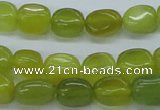 CNG204 15.5 inches 8-9mm*10-12mm nuggets Korean jade gemstone beads