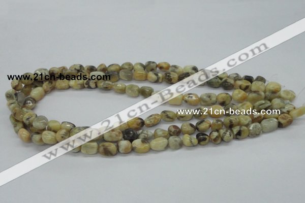 CNG207 15.5 inches 7*9mm nuggets feldspar gemstone beads