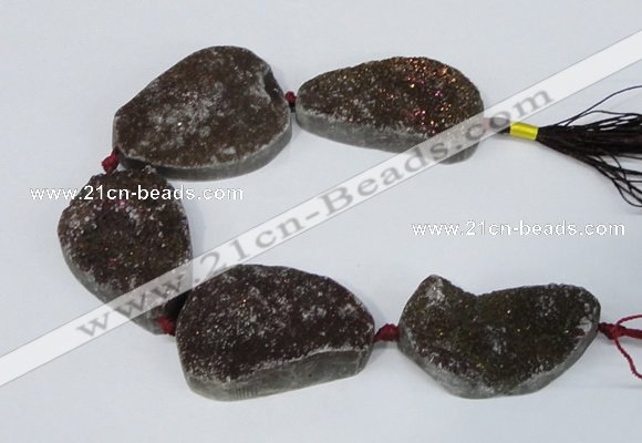 CNG2133 7.5 inches 25*30mm - 30*35mm freeform agate beads