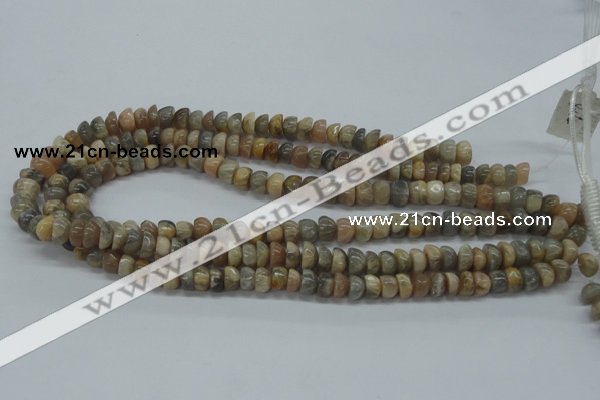 CNG214 15.5 inches 6*8mm nuggets moonstone gemstone beads