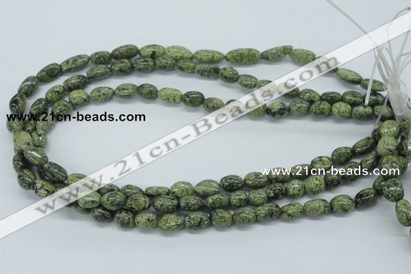 CNG215 15.5 inches 8*10mm nuggets green lace gemstone beads