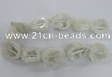 CNG2157 15.5 inches 25*35mm - 35*40mm nuggets druzy agate beads