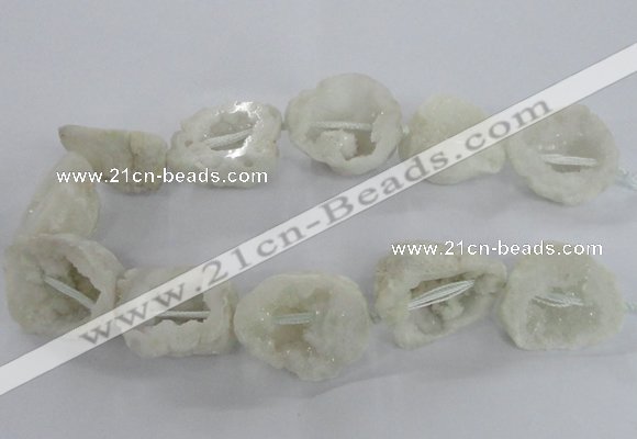 CNG2157 15.5 inches 25*35mm - 35*40mm nuggets druzy agate beads