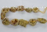 CNG2158 15.5 inches 25*35mm - 35*40mm nuggets druzy agate beads