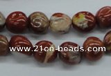 CNG217 15.5 inches 10*12mm nuggets red jasper gemstone beads