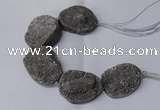 CNG2171 7.5 inches 25*35mm - 35*40mm freeform druzy agate beads