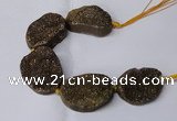 CNG2172 7.5 inches 25*35mm - 35*40mm freeform druzy agate beads