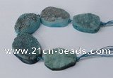 CNG2173 7.5 inches 25*35mm - 35*40mm freeform druzy agate beads