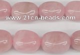 CNG22 15.5 inches 12*17mm nuggets rose quartz gemstone beads