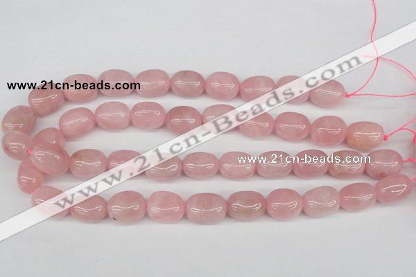 CNG22 15.5 inches 12*17mm nuggets rose quartz gemstone beads