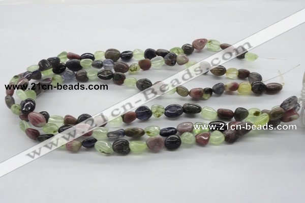 CNG220 15.5 inches 8*10mm nuggets mixed gemstone beads