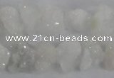 CNG2207 15.5 inches 10*14mm - 13*18mm nuggets plated druzy quartz beads